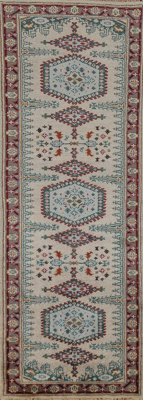 Handmade Wool Viss Oriental Runner Rug 2x8