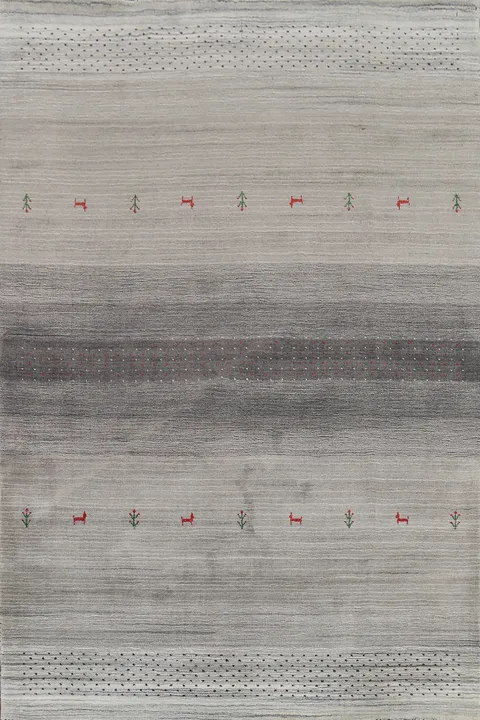 Striped Tribal Gabbeh Oriental Area Rug 6x8