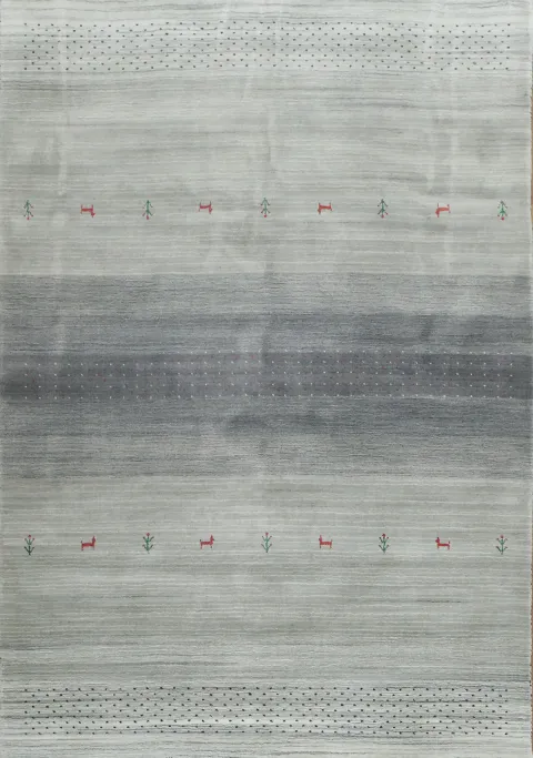 Striped Tribal Gabbeh Oriental Area Rug 6x8