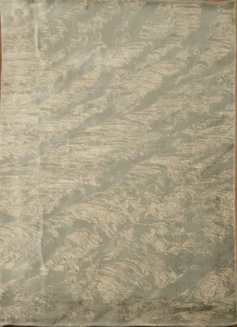 Hand-Knotted Wool Abstract Indian Area Rug 6x8