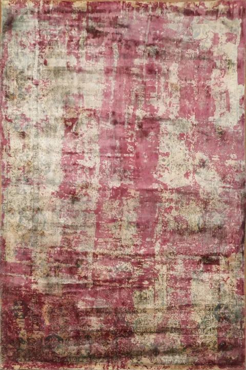 Contemporary Wool Abstract Indian Area Rug 7x10