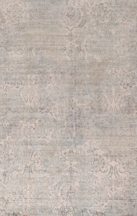 Hand-Knotted Wool Abstract Indian Area Rug 5x8