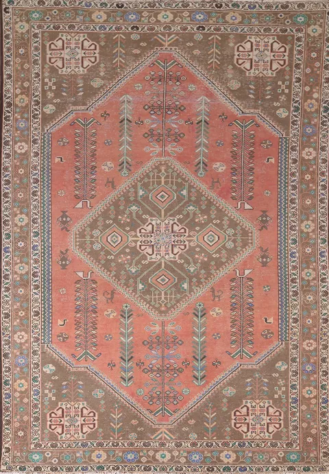 Tribal Geometric Shiraz Persian Area Rug 7x10