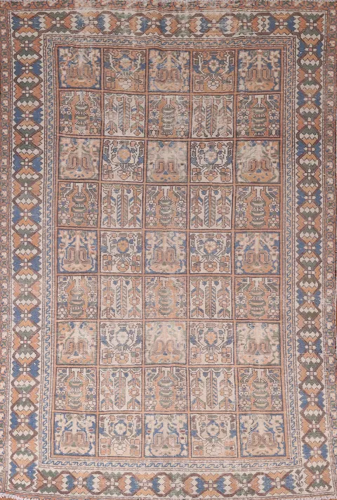Garden Design Wool Bakhtiari Persian Area Rug 6x9
