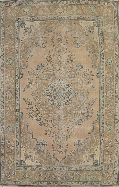 Handmade Wool Tabriz Persian Area Rug 7x10
