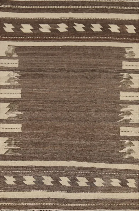 Nomadic Flat Weave Kilim Persian Area Rug 5x8