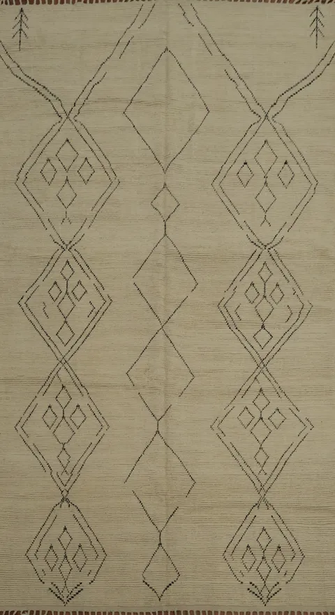 Handmade Wool Moroccan Area Rug 8x13