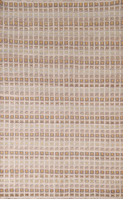 All-Over Checkered Moroccan Living Room Rug 5x8