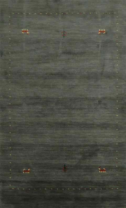 Gabbeh Indian Accent Rug 4x6 Decor with Intricate Animal Details