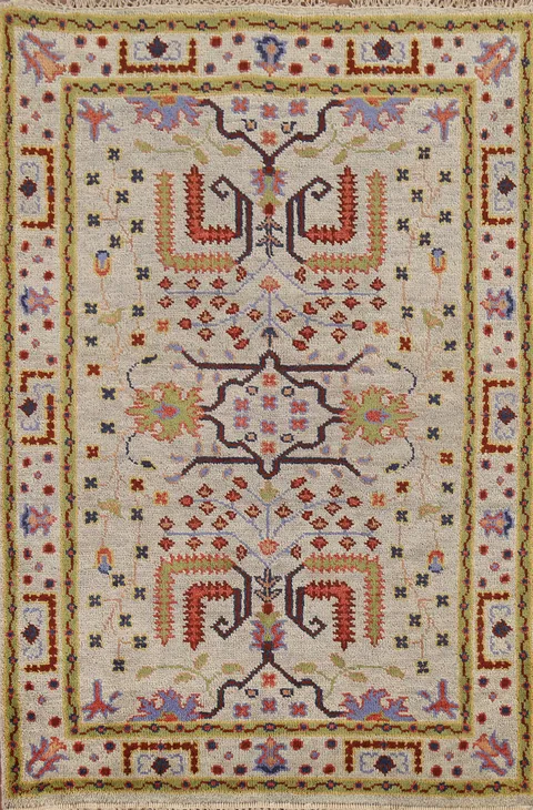 Hand-Knotted Wool Lilian Oriental Rug 4x6