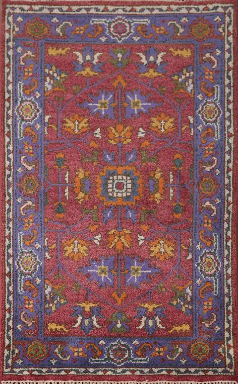 Handmade Wool Oushak Foyer Rug 3x5