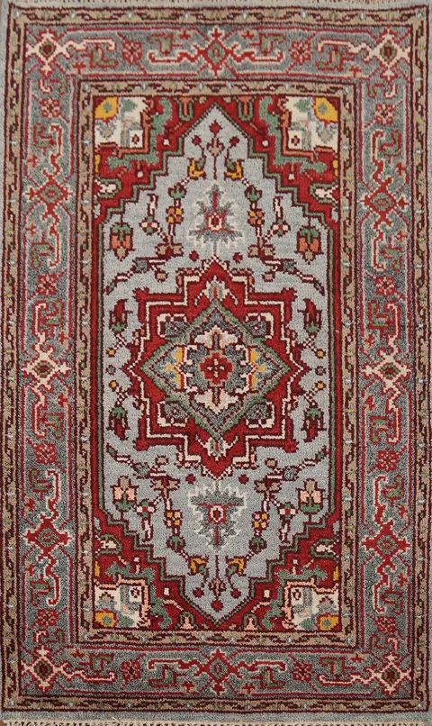 Handmade Wool Heriz Serapi Indian Accent Rug 3x5