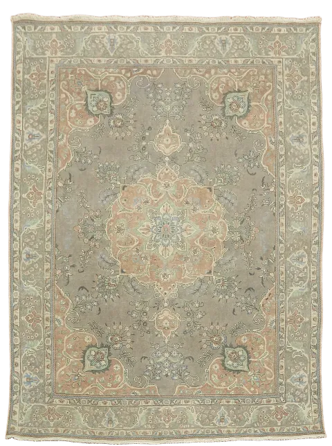 Handmade Brown Tabriz Persian Area Rug 10x13