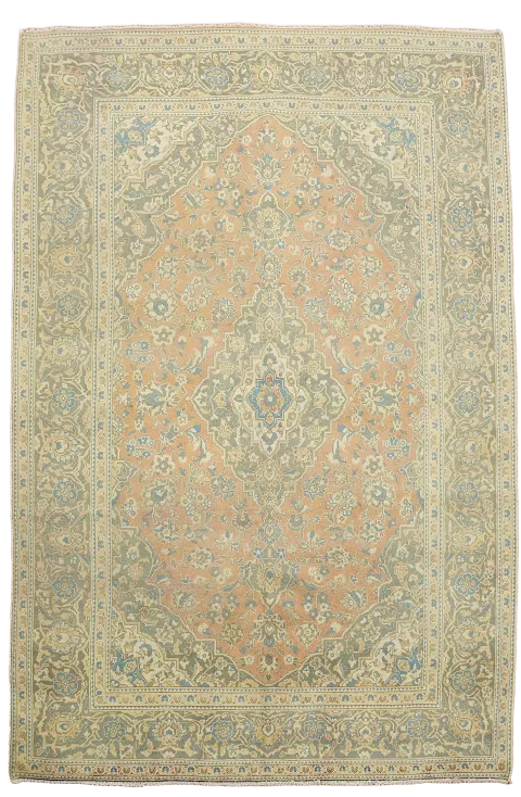 Traditional Floral Mashad Persian Area Rug 6x10
