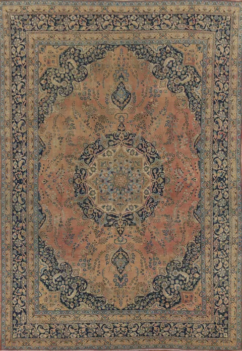 Traditional Mashad Persian Area Rug 9x12