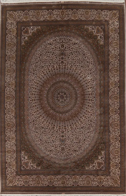 Victorian Style Turkish Qum Oriental Area Rug 8x11