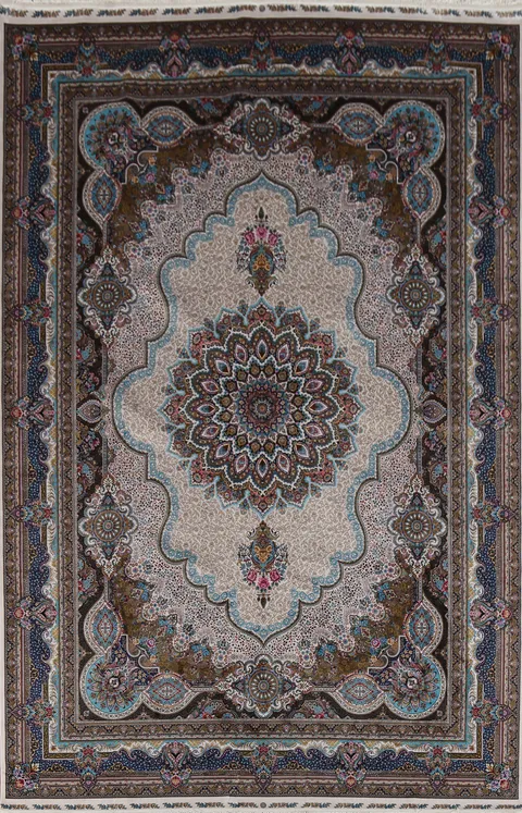 Victorian Style Qum Turkish Area Rug 8x11