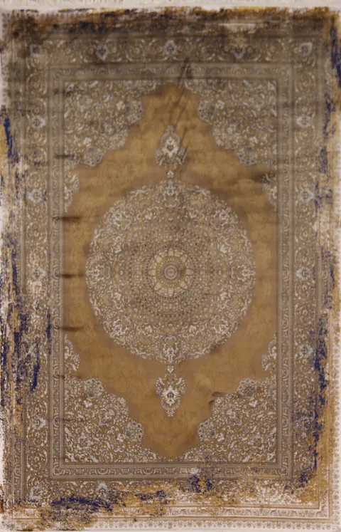 Golden Brown Victorian Style Traditional Area Rug 8x11