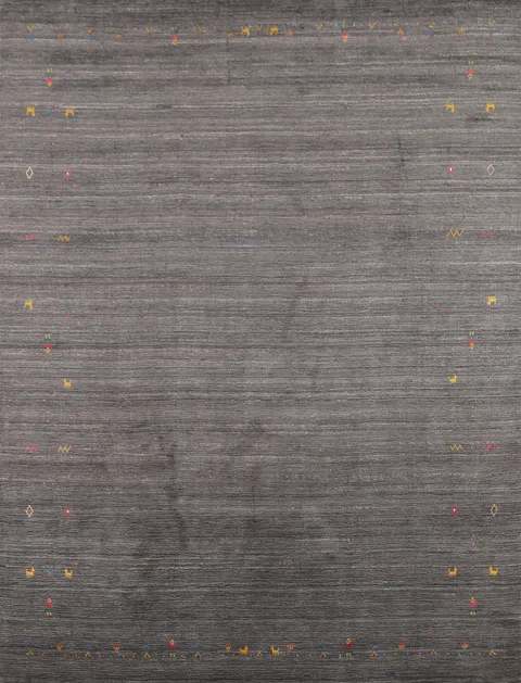 Handmade Gray Gabbeh Oriental Area Rug 8x10