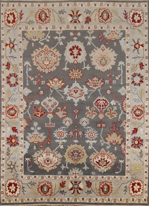 Handmade Gray Oushak Indian Area Rug 8x10