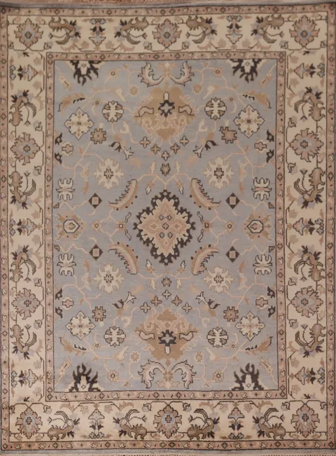 Handmade Gray Oushak Indian Area Rug 8x10