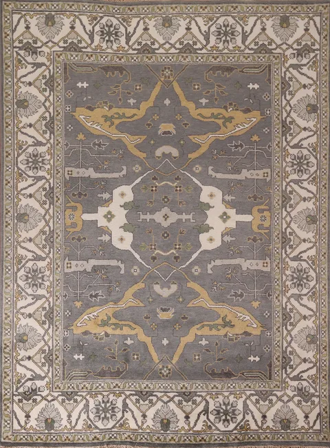Handmade Gray Oushak Indian Area Rug 8x10