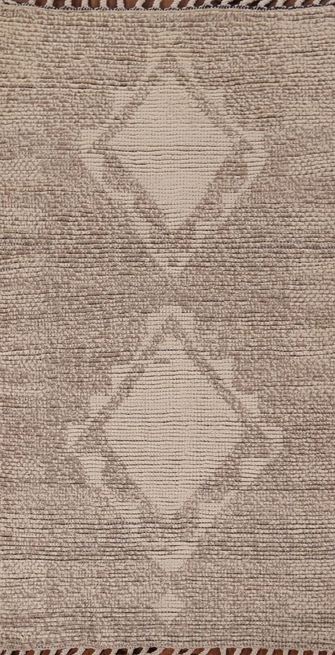 Handmade Geometric Moroccan Oriental Rug 3x5