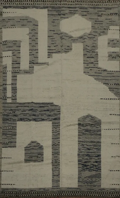 Abstract Moroccan Large Area Rug 9x13 for Minimalist Living Areas