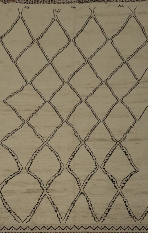 Add Warmth and Style with Diamond Designed Moroccan Area Rug 8x11