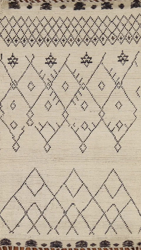 Trellis Wool Geometric Moroccan Oriental Rug 4x7
