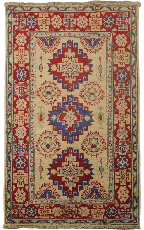 Kazak Handmade Wool Accent Rug 3x4