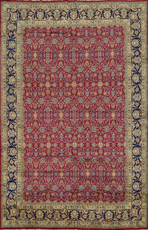 All-Over Floral Kerman Persian Large Rug 11x16