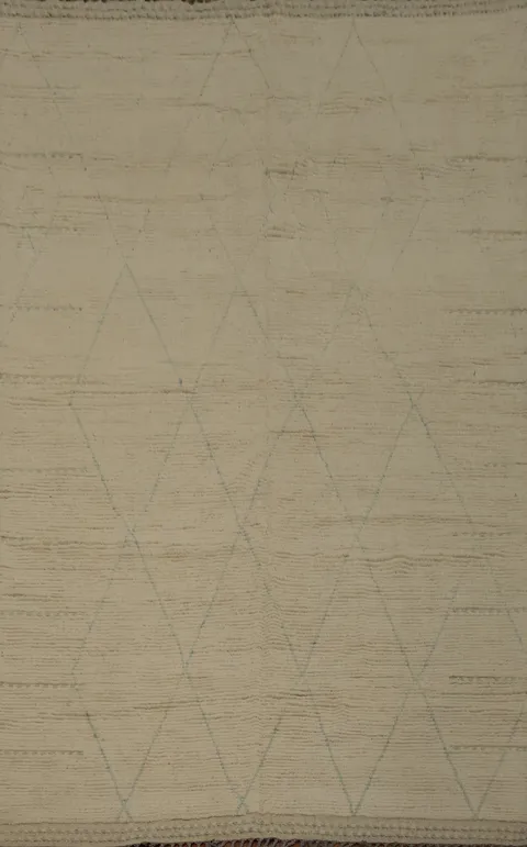 Minimalist Moroccan Area Rug 9x12 with Subtle Geometric Patterns