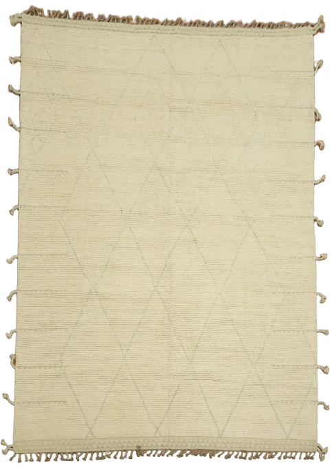 Minimalist Moroccan Area Rug 9x12 with Subtle Geometric Patterns