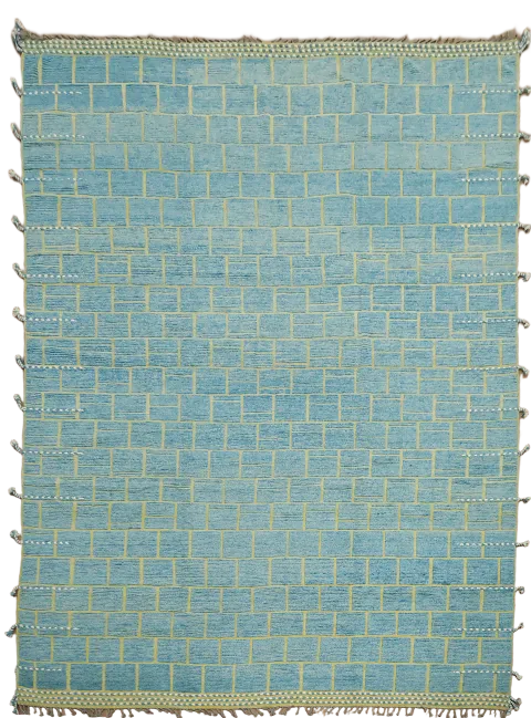 Teal Oasis Intricate Geometric Moroccan Large Rug 12x16