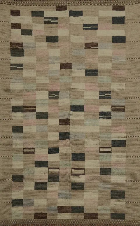 Artfully Crafted Moroccan Area Rug 9x12 Enhances Room Ambience