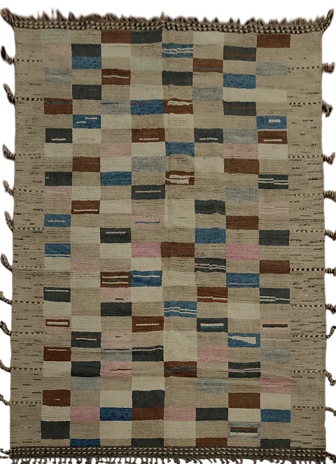 All-Over Geometric Wool Moroccan Large Area Rug 9x12
