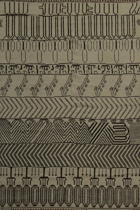 Handmade Wool Trellis Moroccan Area Rug 9x12