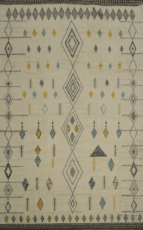 Stylish Geometric Moroccan Large Rug 12x16 for Elegant Decor