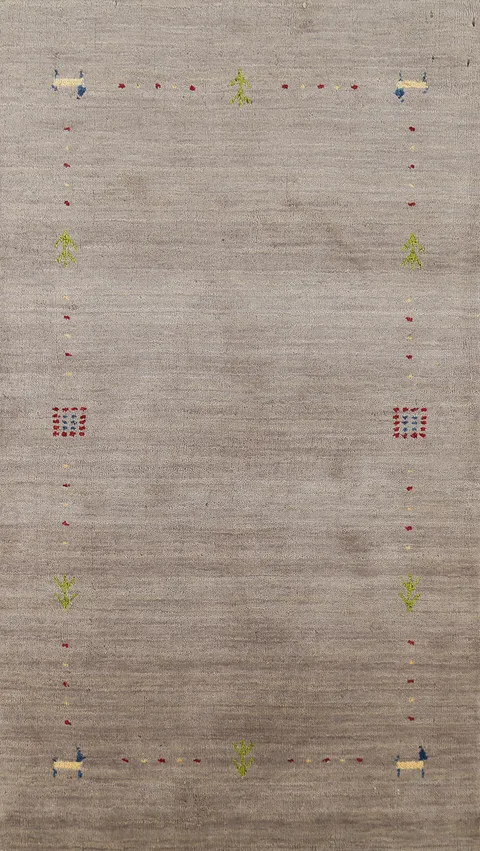 Handmade Wool Gabbeh Indian Accent Rug 3x5