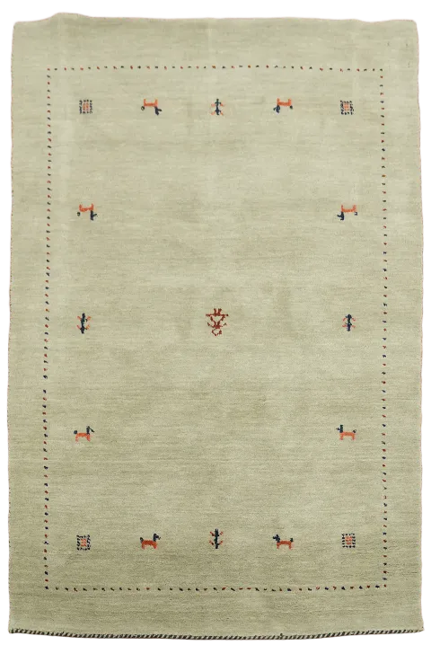 Animals Tribal Gabbeh Oriental Rug 4x6