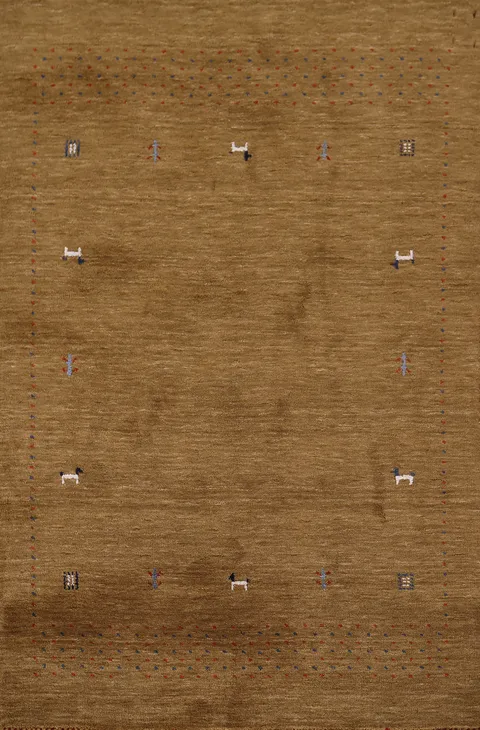 Little Animals Design Gabbeh Oriental Rug 4x6