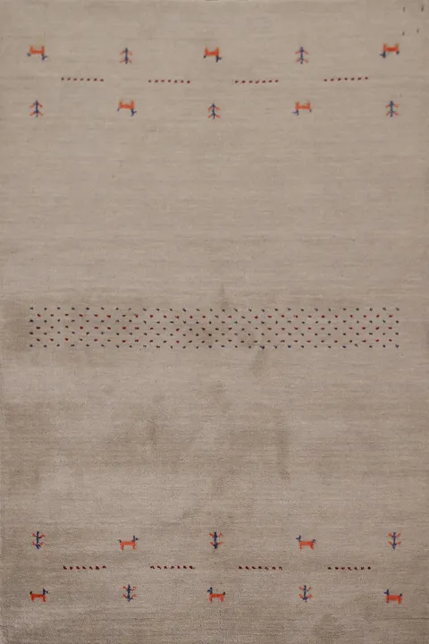 Little Animals Design Gabbeh Indian Accent Rug 5x7