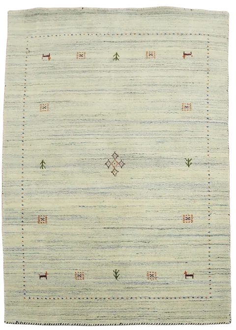 Handmade Wool Striped Gabbeh Oriental Rug 4x6