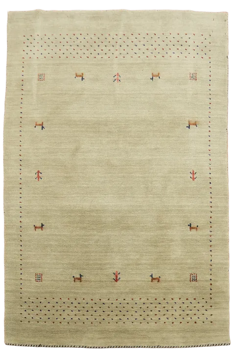 Little Animals Tribal Gabbeh Indian Accent Rug 4x6