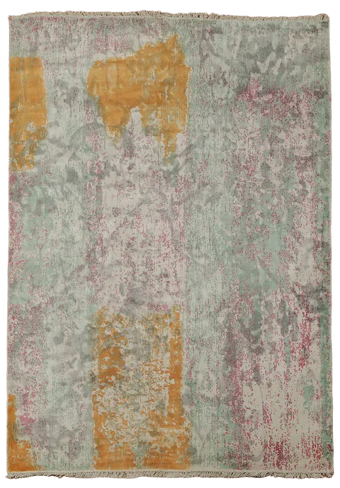 Contemporary Wool Abstract Indian Area Rug 6x8