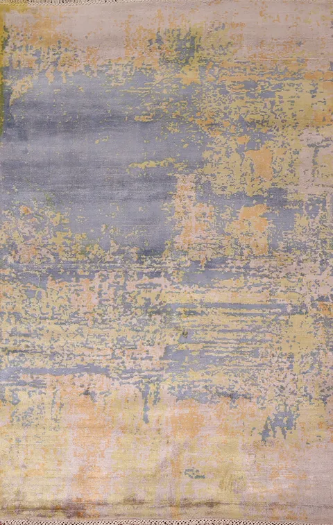 Contemporary Wool Multicolor Abstract Rug 4x7