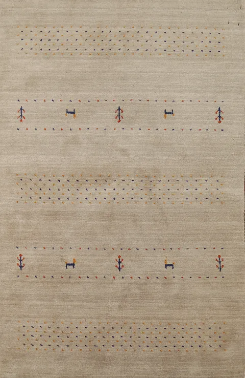 Handmade Wool Tribal Gabbeh Oriental Rug 4x6