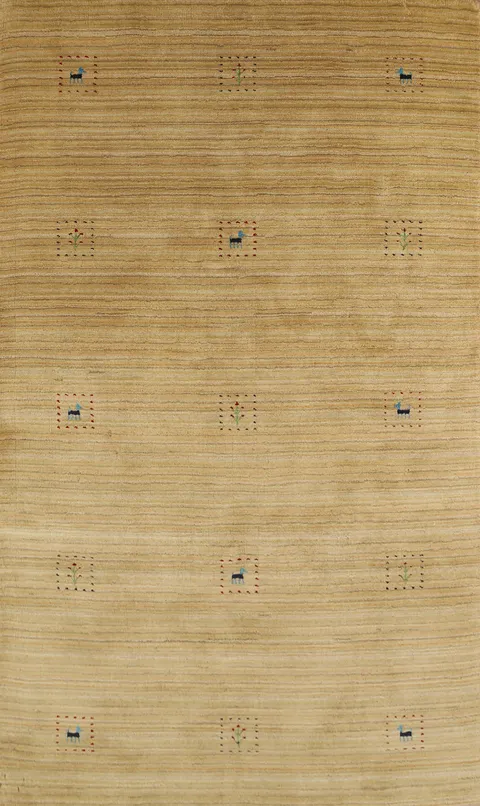Striped Wool Tribal Gabbeh Oriental Area Rug 5x8