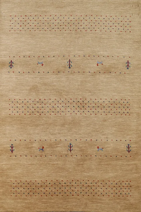Tribal Gabbeh Indian Accent Rug 4x6